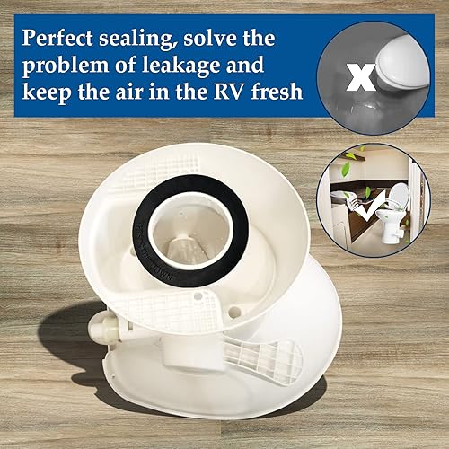 Miniatura 26 de Sello de inodoro RV para Dometic 300 310 320 Reemplazo de sello de inodoro, pieza de repuesto 385311658 Kit de sello de bola empotrada para inodoros
