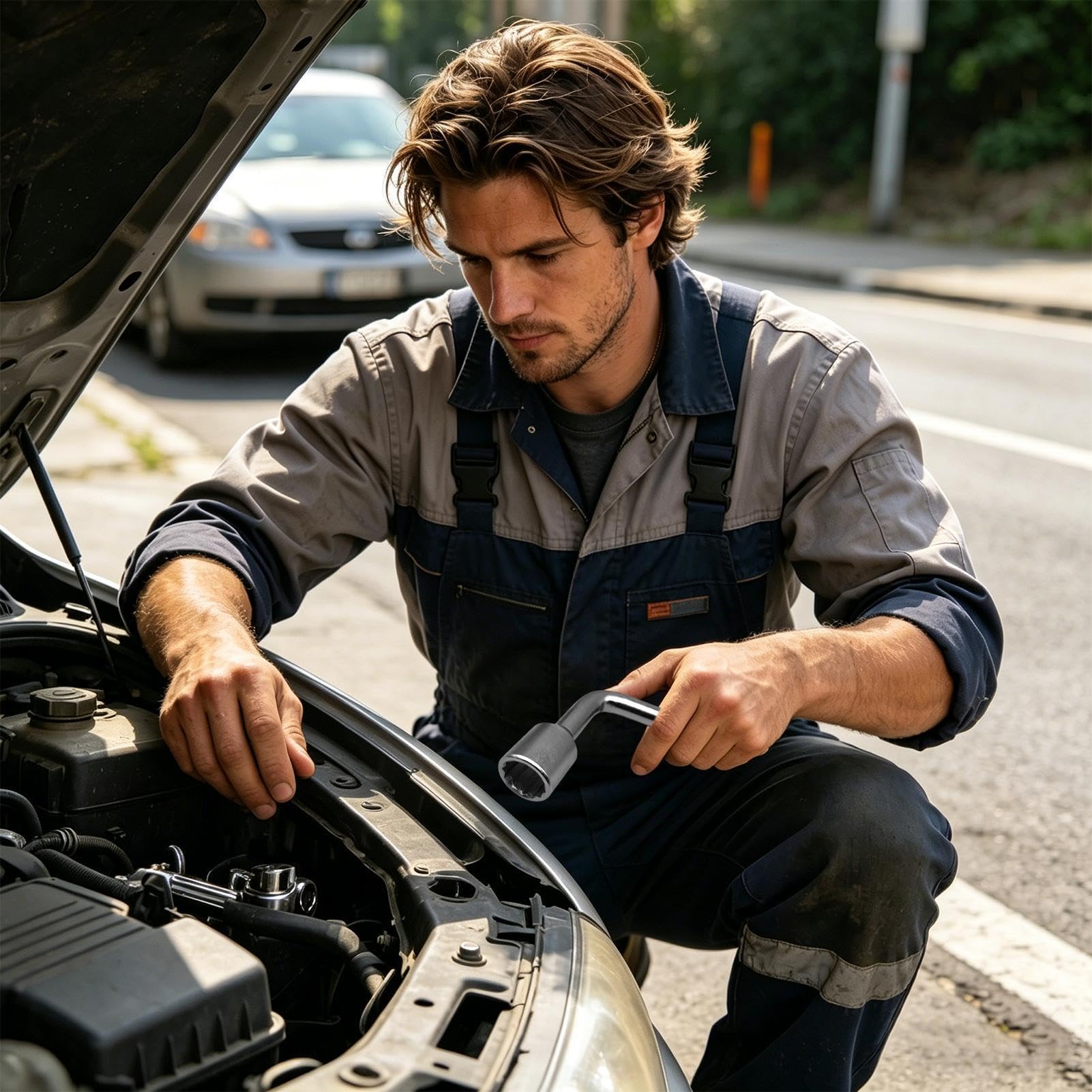 Chiave a , a forma di L, resistente, chiave a per auto, camion, veicoli, pickup, SUV, furgoni, casa, officina