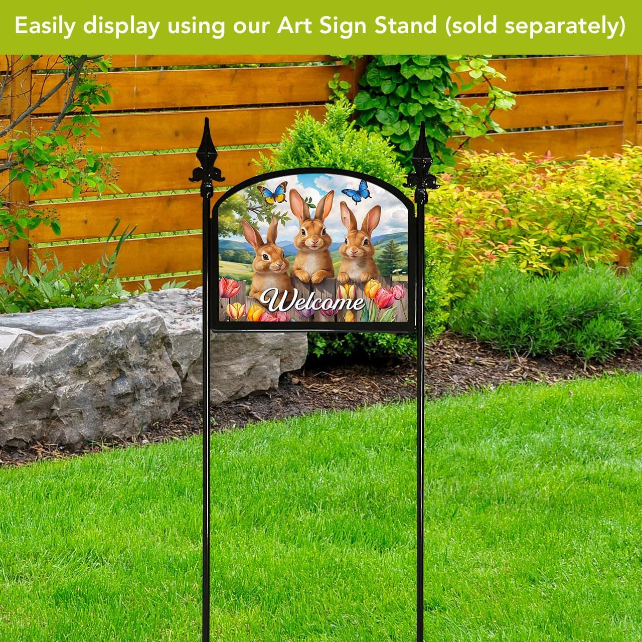Briarwood Lane Bunny Greeting Acrylic Art Sign