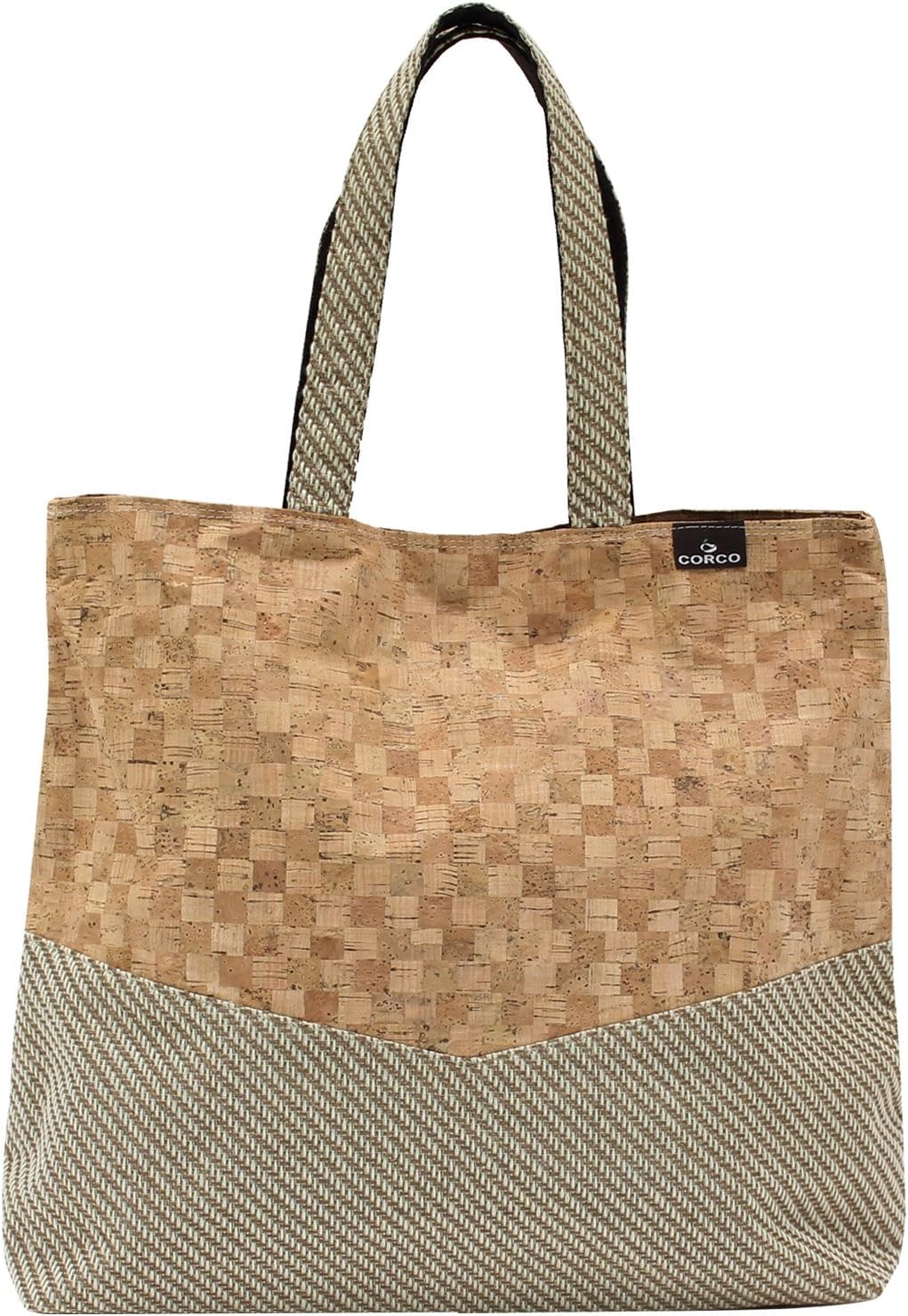 CORCO Eco Friendly Tree Leather Cork Shoulder Bags for Vegan Women A_Beige
