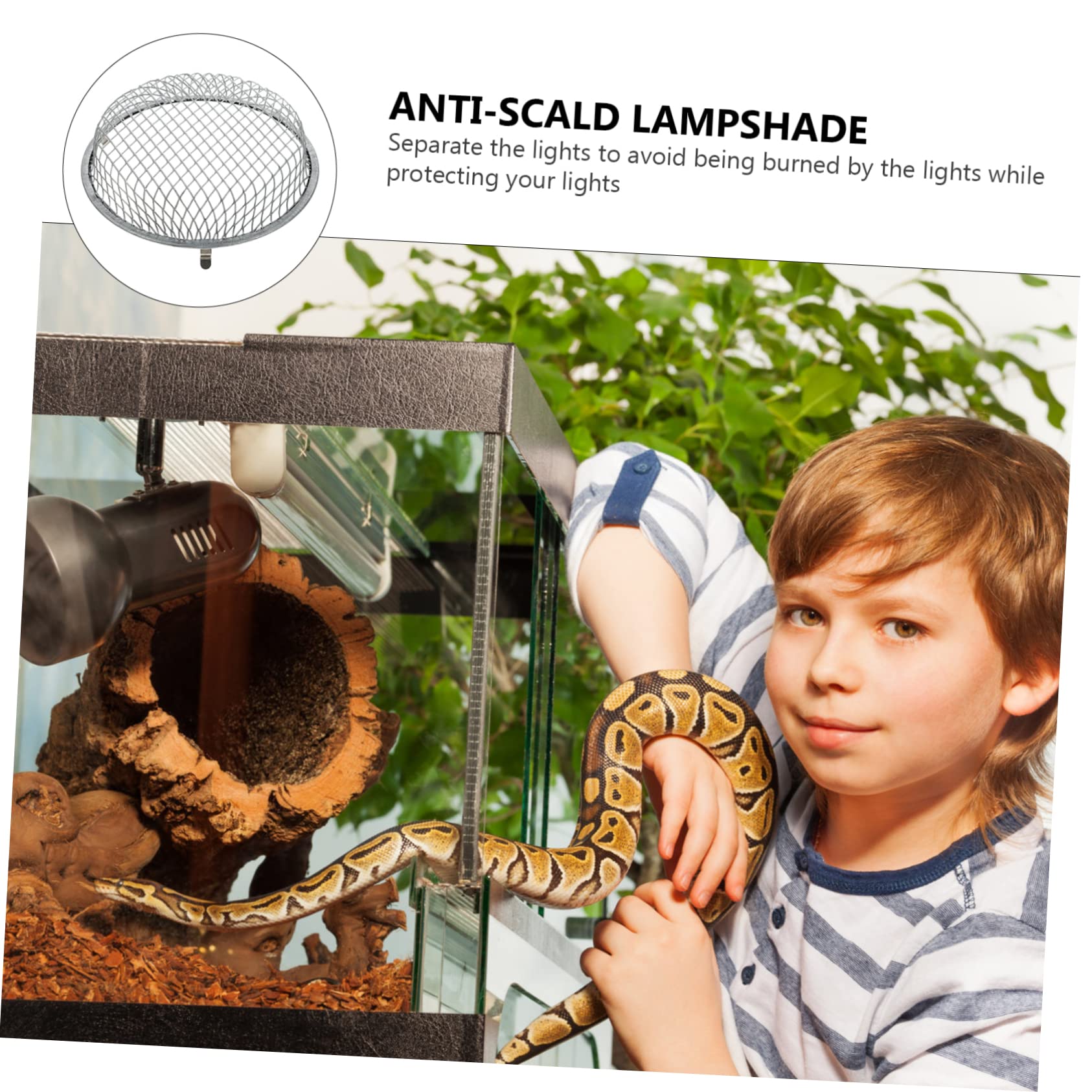 HANABASS 4pezzi Copertura Protettiva per Lampade Riscaldanti per Rettili Antiscottatura per Lucertole e Tartarughe Accessorio per Terrari Inossidabile Facile Installazione e Durabilità
