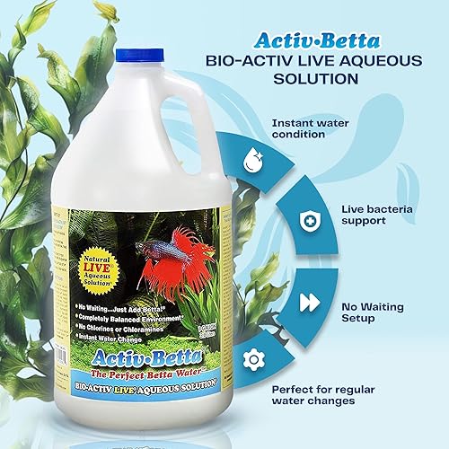 Miniatura 2 de Activ Betta Bio-Activ Live Betta Water - 1 galón - Ciclismo instantáneo, sin cloro, fórmula equilibrada con bacterias vivas para acuarios de agua