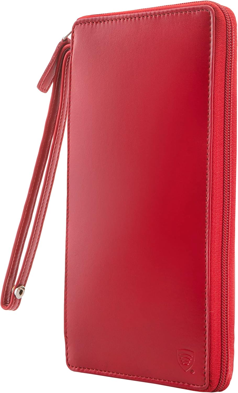 RFID Travel Wallet Executive Organiser – Multiple Passport and Document Holder case RED/Black/Brown – Designer Essential Collection Gift Signal Blocker Organizer – Smart RFID Block (Red)