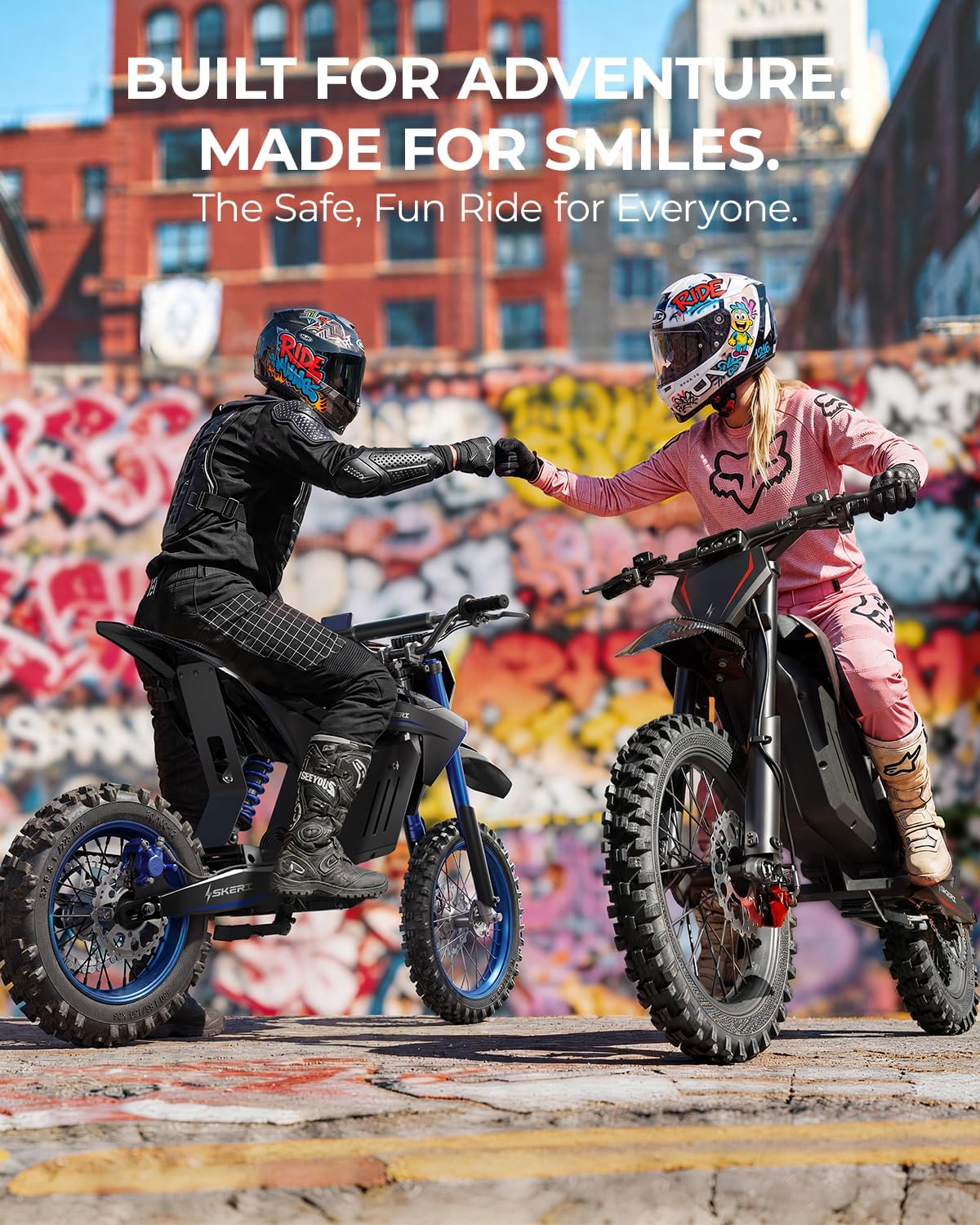 Skeri Electric Dirt Bike for Adults & Teens, 14"/12" Fat Tire 3200W Motor 37MPH Off-Road EBike, 48V 21Ah Battery Hydraulic Disc Brakes Dual Suspension IPX5 Waterproof, Fit for Age 13+