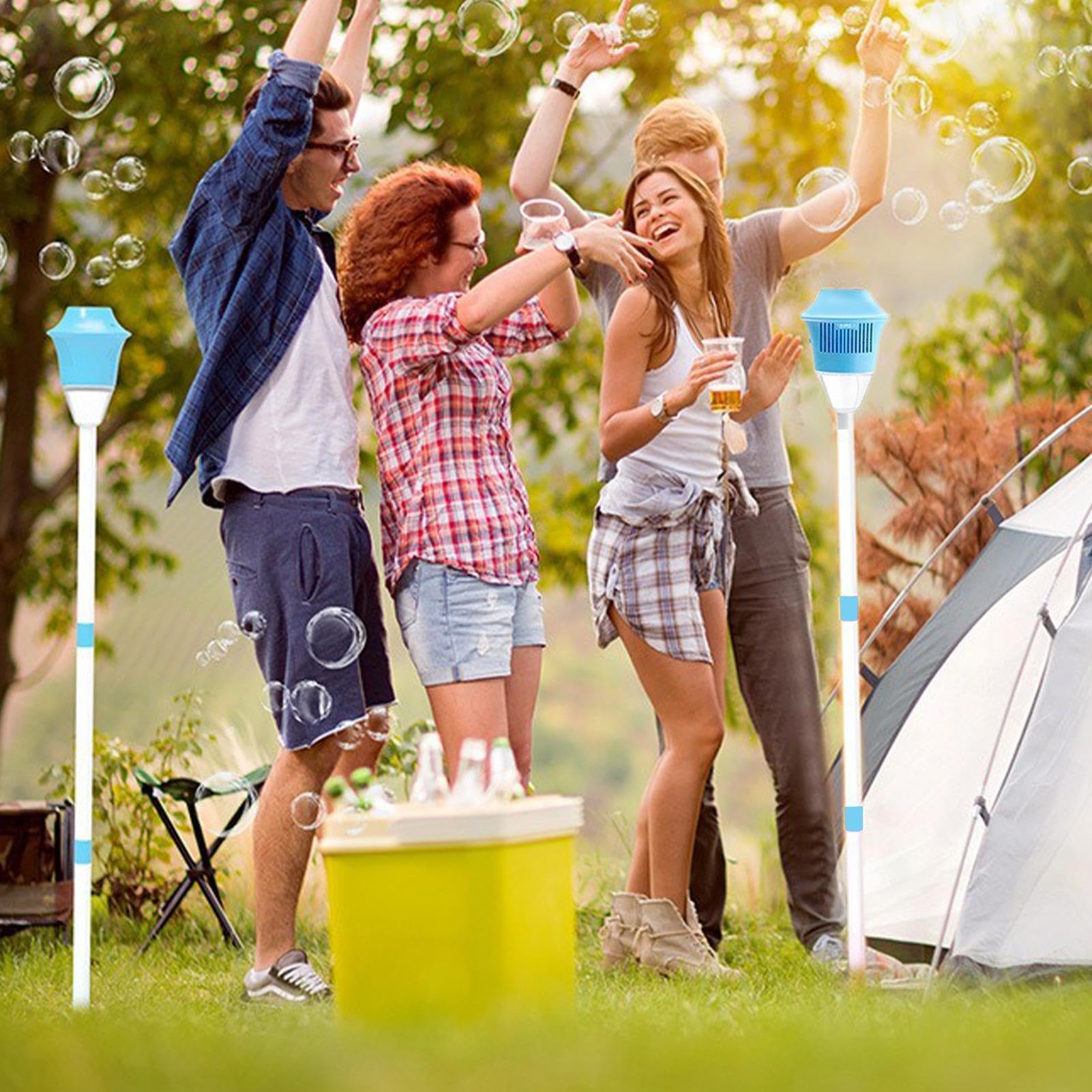 Projecteur De Bulles - Outil À Bulles D'extérieur avec Éclairage Public À LED, Douche À Bulles Automatique | Machine D'activités À Bulles avec Piles Rechargeables Intégrées pour Fêtes d'anniversaire
