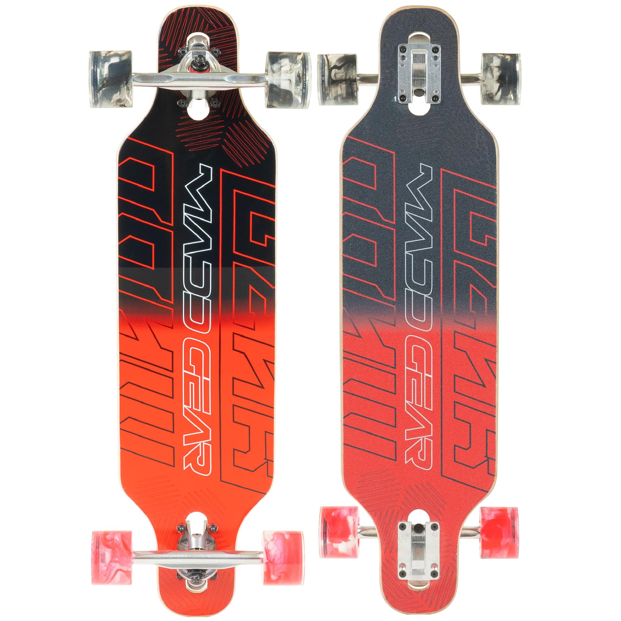Cruiser Skateboard for Adults & Teens – Lightweight 31" Maple Deck – Smooth 70mm Wheels – Madd Gear Longboard