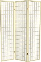 Vista 29 de Red Lantern Pantalla Shoji de 6 pies de alto, color nogal, 3 paneles