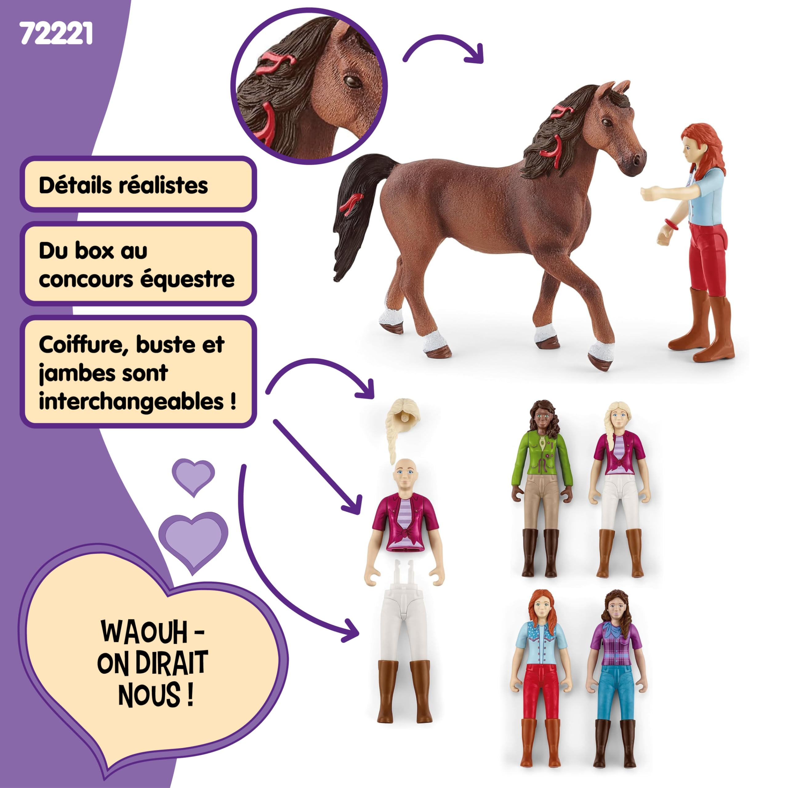 Schleich Horse Club | Balade à Cheval 72221 | dès 5 Ans | 40 pièces