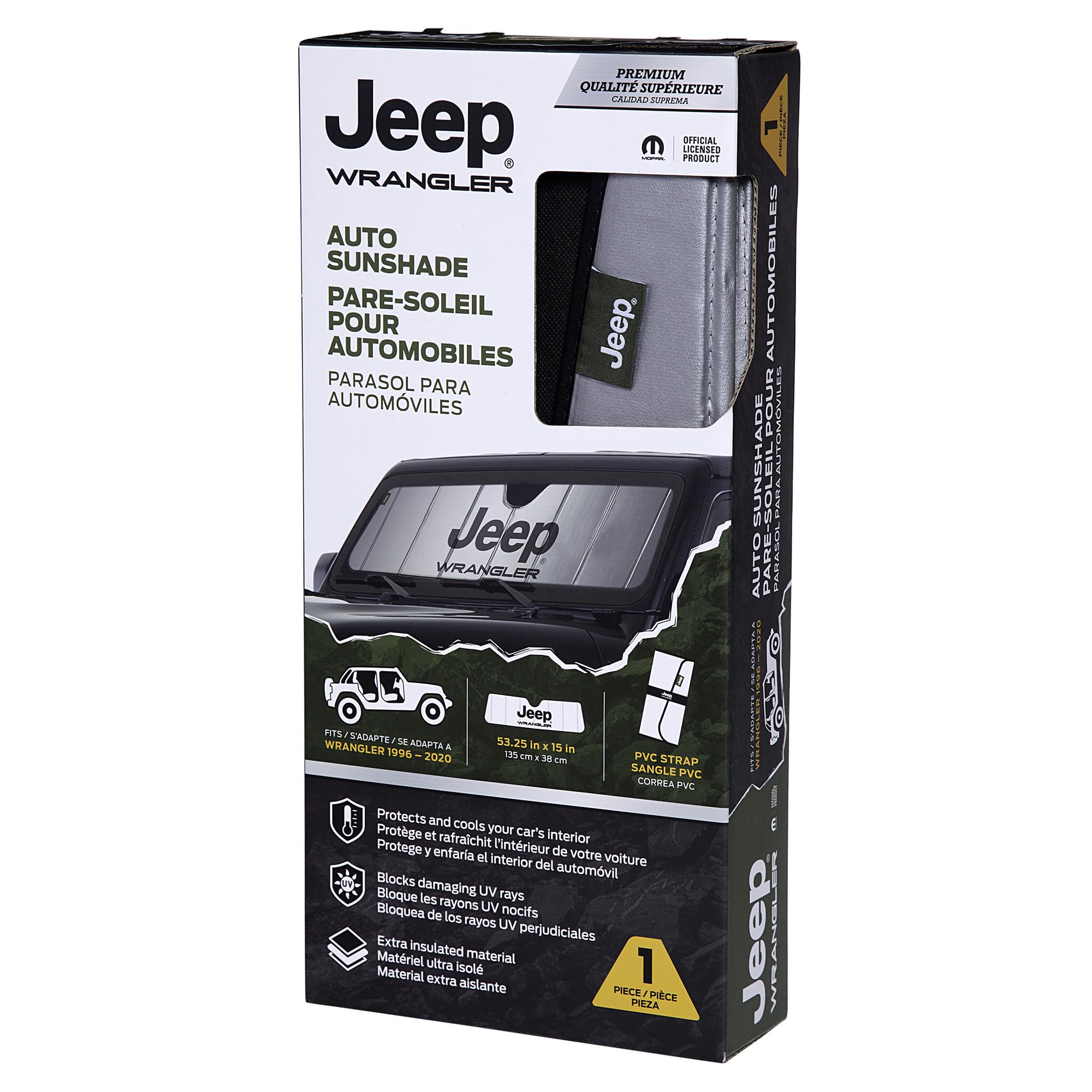 Parasole auto su misura per Jeep Wrangler