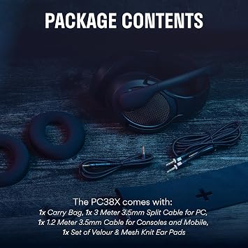 DROP PC38X Gaming Headset Open-Back Over-Ear Design with Noise-Cancelling Mic, Velour Earpads Compatible with PC, PS5, PS4, Xbox, Switch, Mobile Black