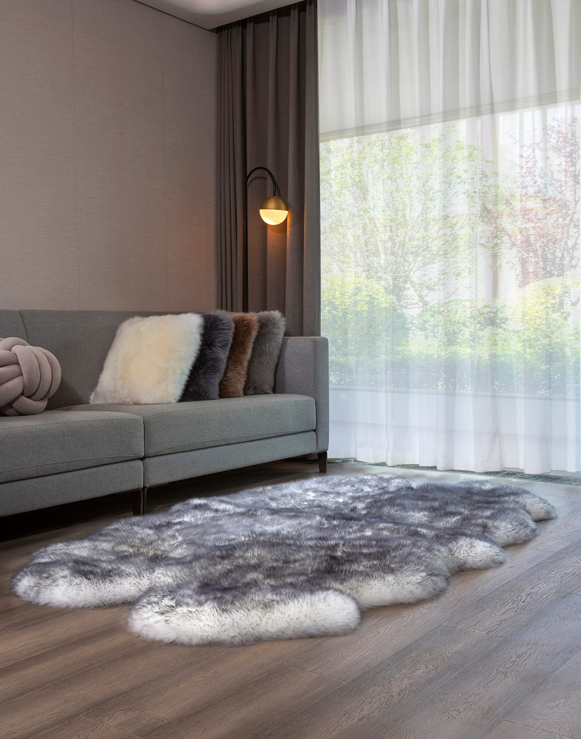 Amazon | HUAHOO(フアフー) プレミアム本物シープスキン ラグ ホワイト Amazon | HUAHOO(フアフー) プレミアム本物シープスキン ラグ ホワイト