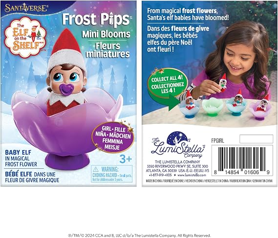 The Elf on the Shelf Frost Pips Mini Blooms Elf Baby Girl with Blue Eyes - Includes Frost Flower Cradle - for Ages 3 Years and Above