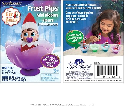 The Elf on the Shelf Frost Pips Mini Blooms Elf Baby Girl with Blue Eyes - Includes Frost Flower Cradle - for Ages 3 Years and Above