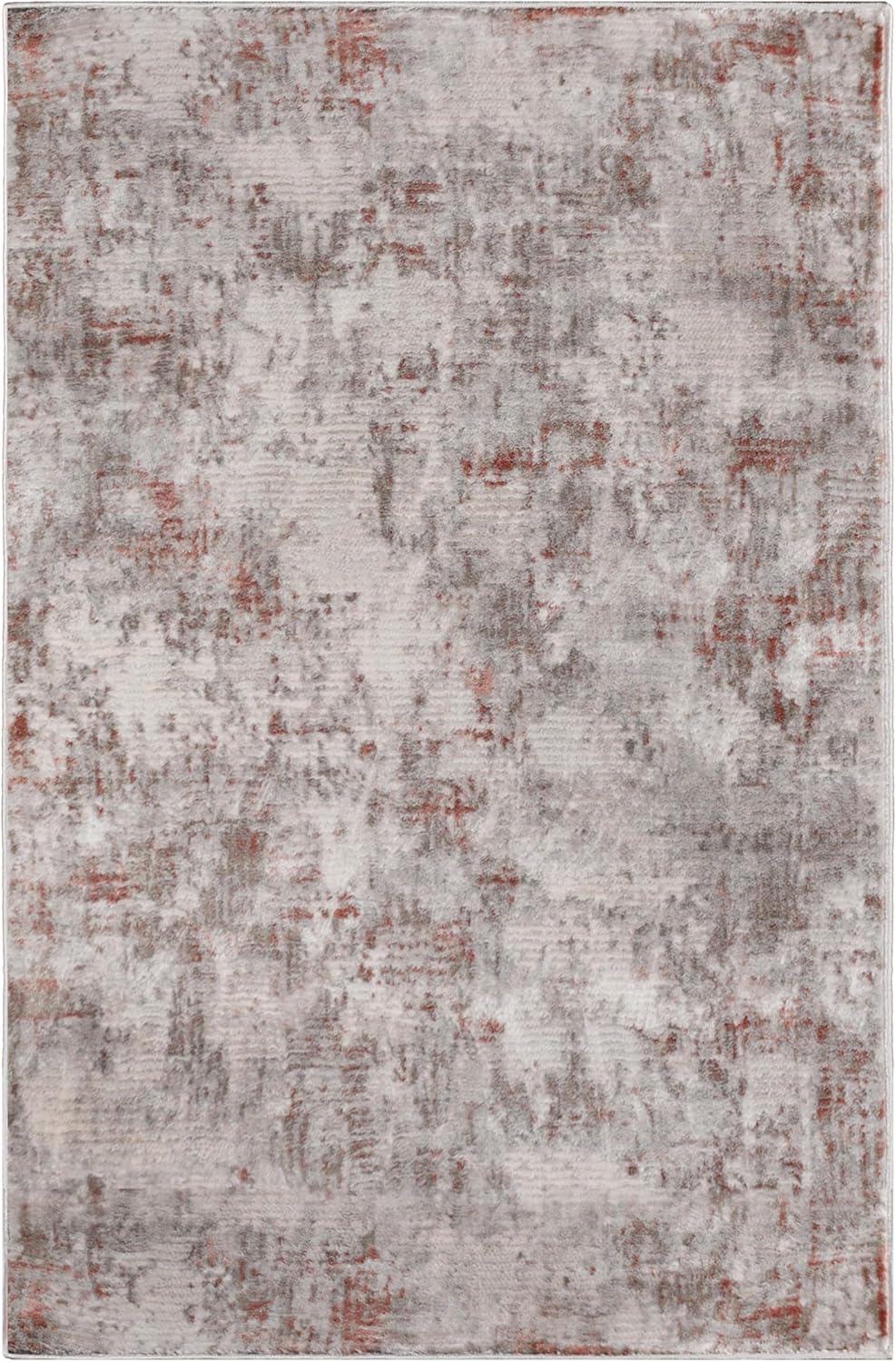 Superior Euphemia Indoor Area Rug with Cotton Backing, Perfect for Hallways, Entryway, Office, Living Room, Hardwood, Tile, or Carpet Cover, Vintage Oriental Medallion, 3' x 5', Rust