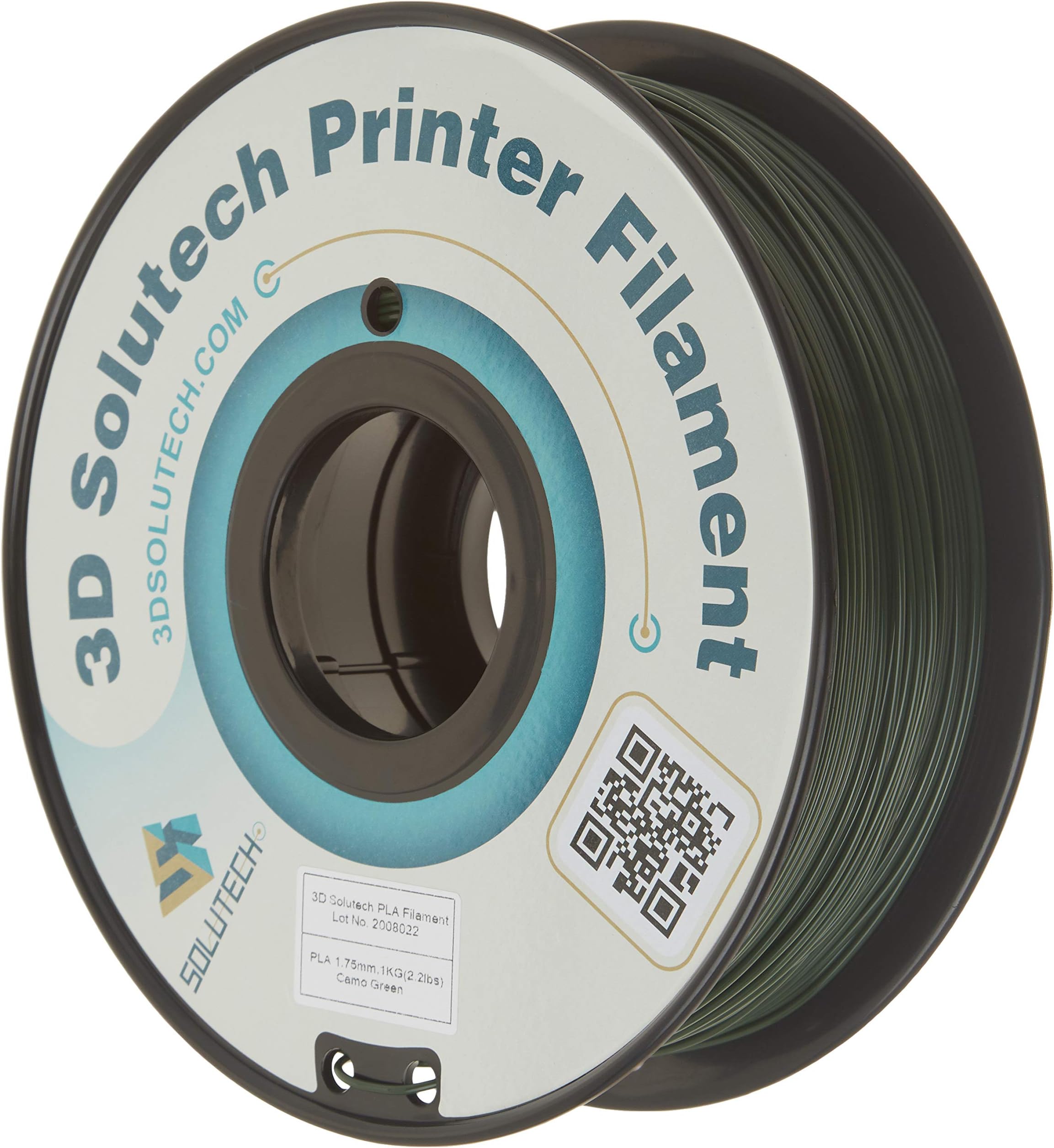 3D Solutech Camo Green 3D Printer PLA Filament 1.75MM Filament, Dimensional Accuracy +/- 0.03 mm, 2.2 LBS (1.0KG) - 3DSPLA175CAMO