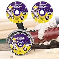 Vista 7 de 2 hojas de sierra circular de corte de madera, disco de corte para sierras de mesa, hojas de amoladora angular multifuncional, hoja de sierra
