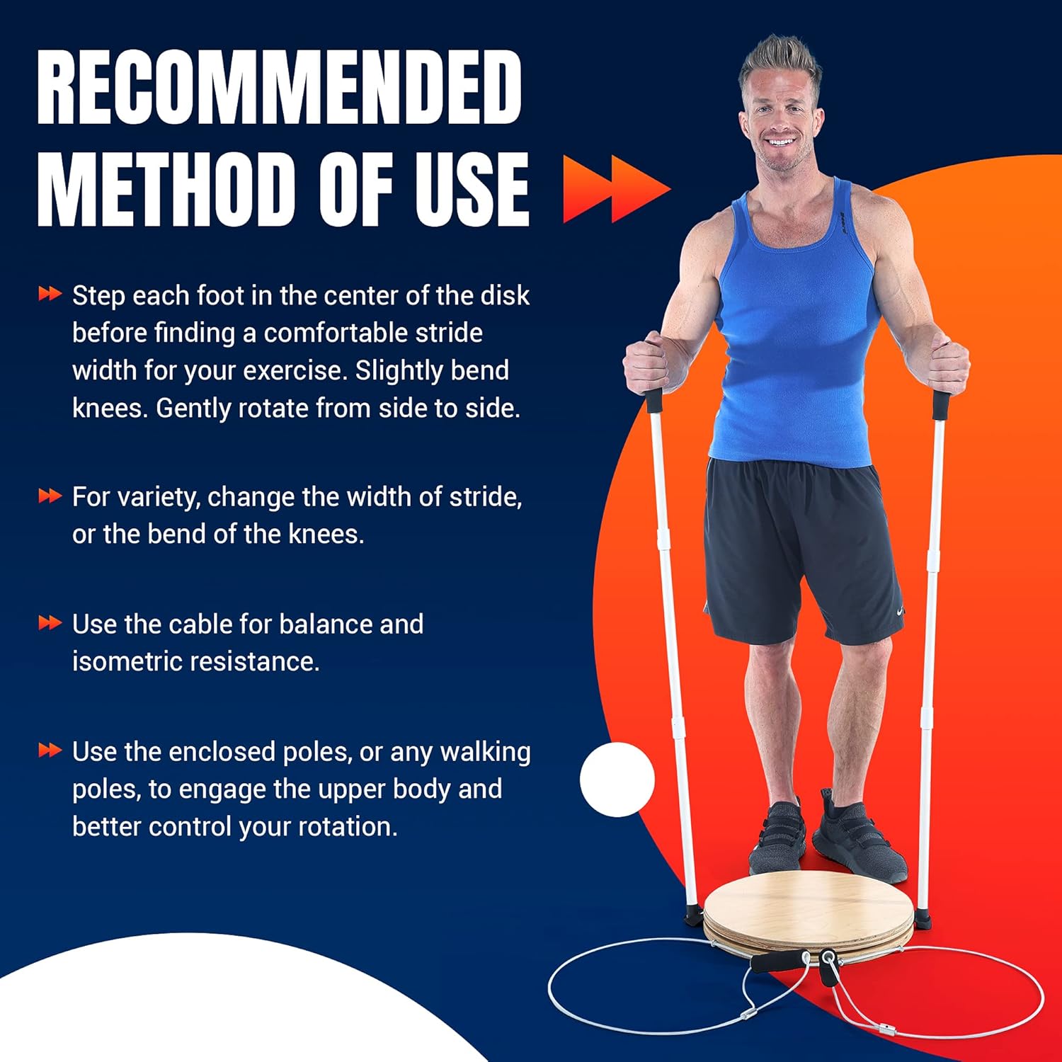 Durable Rotating Disk, Core Active Twist, sliding discs for exercises, fitness, physical therapy, and so much more by Maple Active