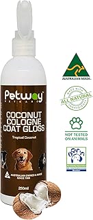 Petway Petcare Coconut Cologne Coat Gloss For Dogs And Puppies, Dog Cologne Spray with Coconut for Conditioning, Dog Gloss...