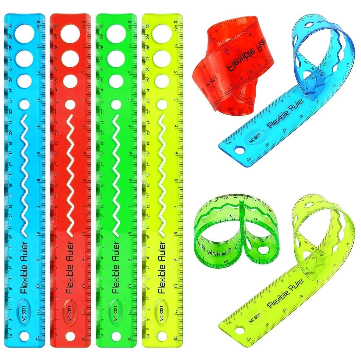 Obeta Flexible unbreakable ruler/Scale - 30 Cm Scale (Pack of 3)
