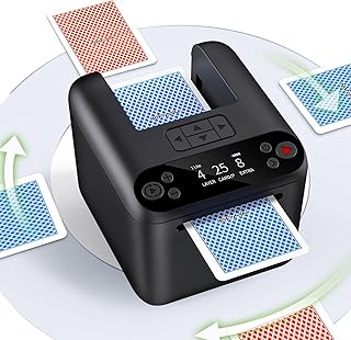 KPAW Automatic Card Dealer for 1/2/3 Decks, USB Rechargeable Card Dealing Machine Portable Card Dealer for Texas Holdem, U...