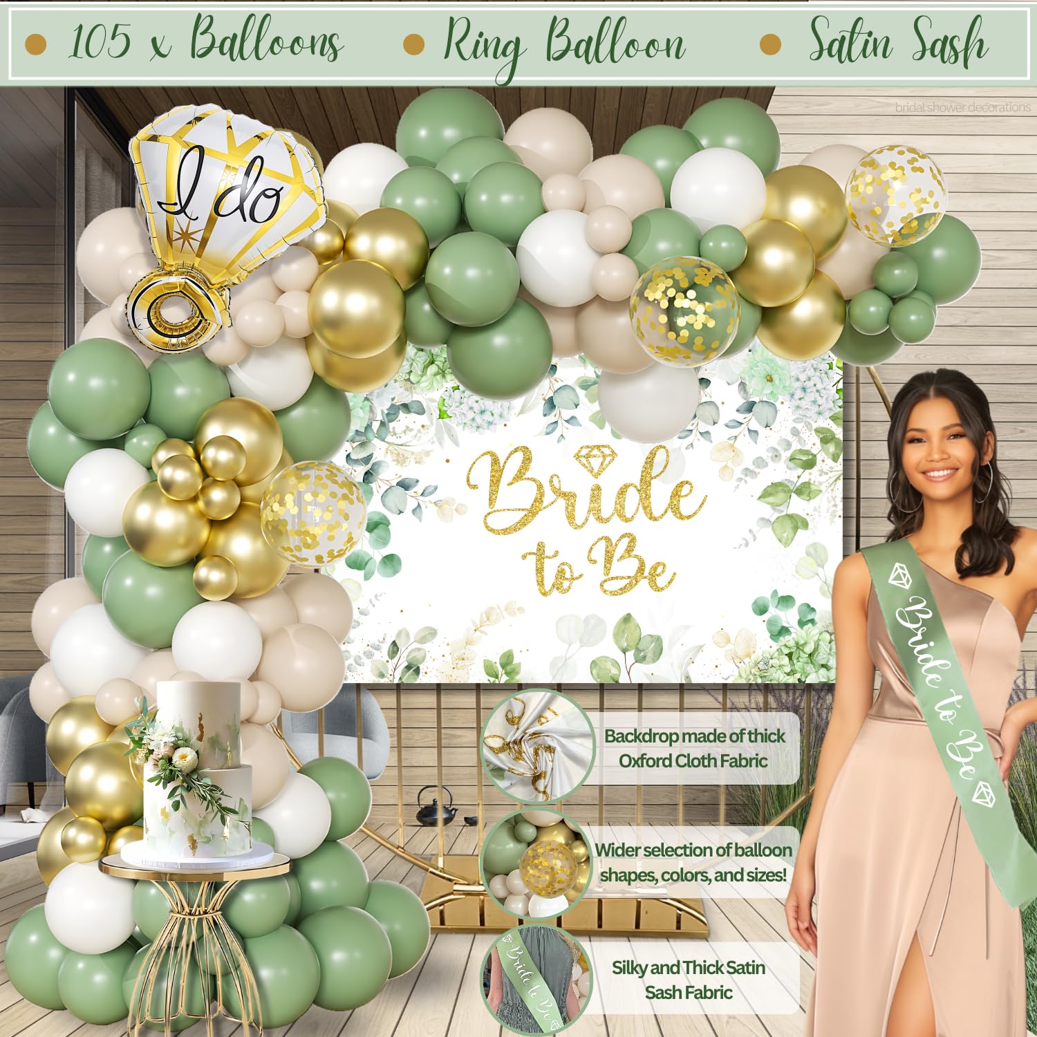 Amazon.com: 215 Pc Premium Bridal Shower Decorations Olive Sage Green - Bridal Shower Balloon Boxes with A-Z Letters & Bridal Balloon Arch Kit & Bride to Be Balloon for Bridal, Bachelorette, Engagement Amazon.com: 215 Pc Premium Bridal Shower Decorations Olive Sage Green - Bridal Shower Balloon Boxes with A-Z Letters & Bridal Balloon Arch Kit & Bride to Be Balloon for Bridal, Bachelorette, Engagement