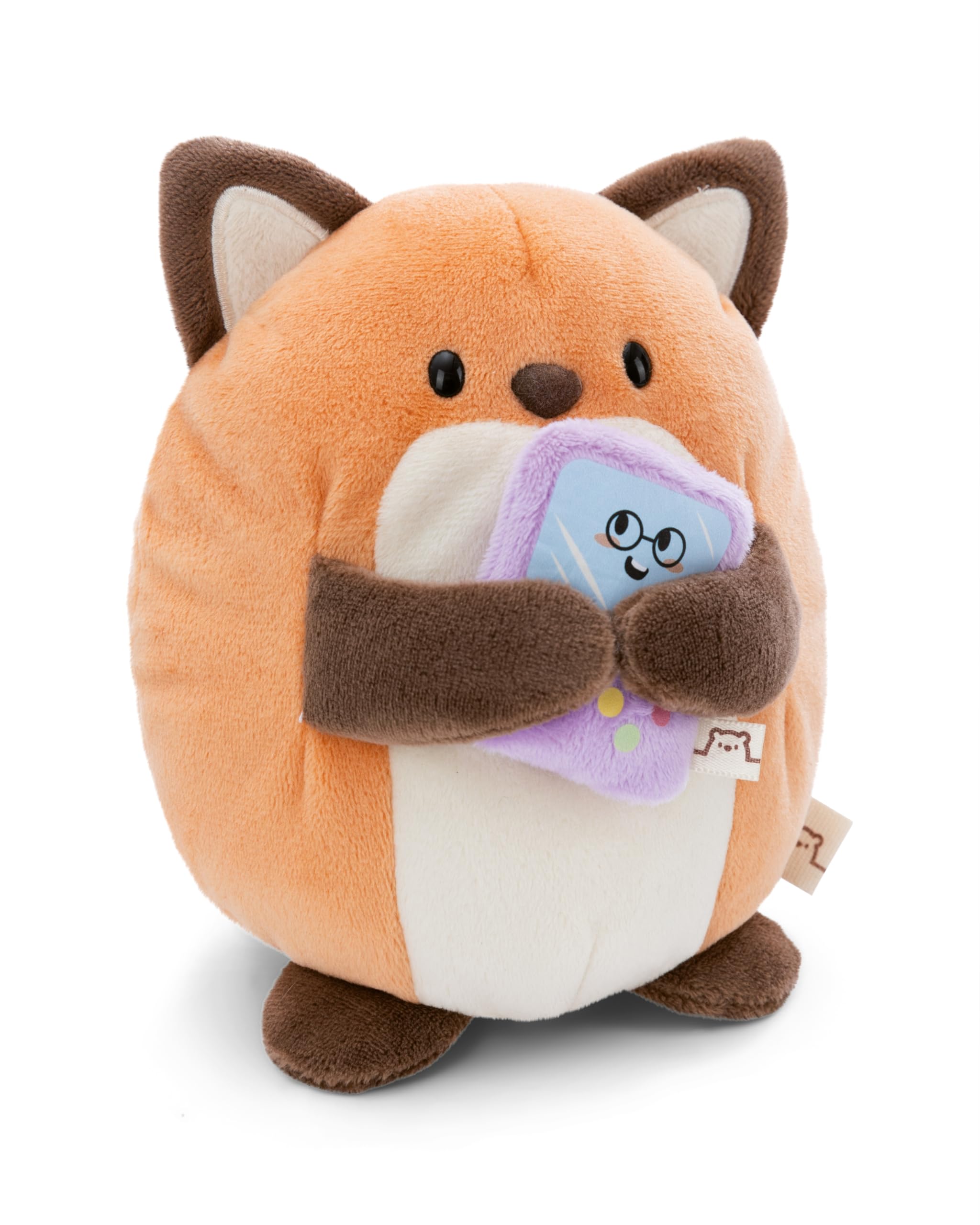 NICI MYMOCHI soft toy fox Geeks 27cm with video game beige - Cuddly sweet plush for cuddling and playing, for children & adults, great gift idea - 61157
