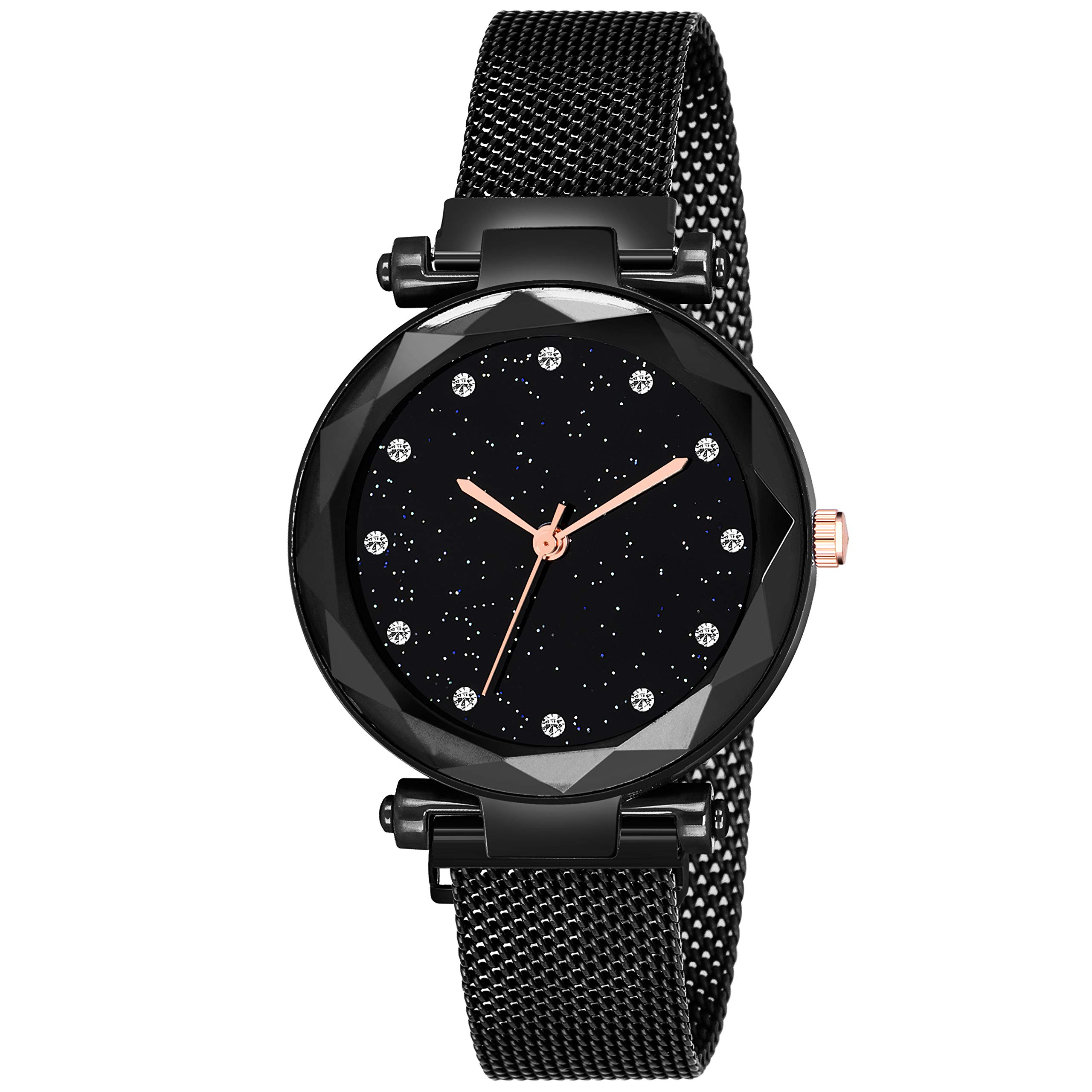 Praizy Luxurious Looking Black Magnetic Buckle Analogue Watch - for Women (Black) (B08QSP2ZZ5) Amazon Price History, Amazon Price Tracker
