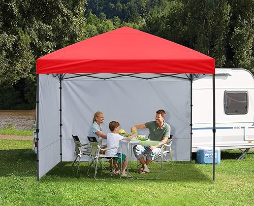 Miniatura 6 de COOSHADE Tienda de campaña desplegable de 10 x 10 pies para festivales al aire libre, portón trasero, dosel de exhibición de manualidades con 2