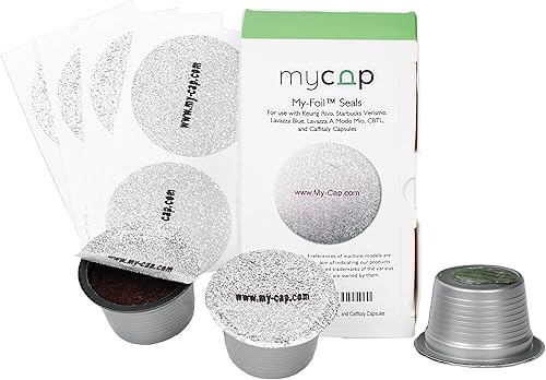My-Cap My-Foils Sellos de aluminio para reutilizar sus cápsulas Keurig Rivo, Verismo Starbucks, Lavazza Blue, Lavazza A Modo Mio, CBTL, y Caffitaly
