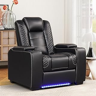 ANJ Power Recliner Home Theater Seating, Electric Recliner Chair with Ad...