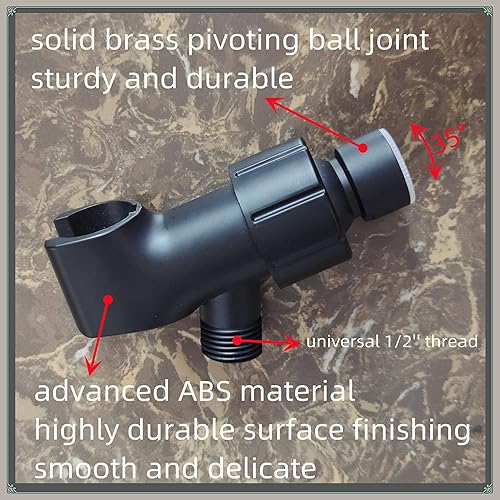 Miniatura 5 de Perfectyihui Juego de cabezal de ducha de mano de alta presión, 7 modos y función de parada de agua, manguera de acero inoxidable de 79 pulgadas,