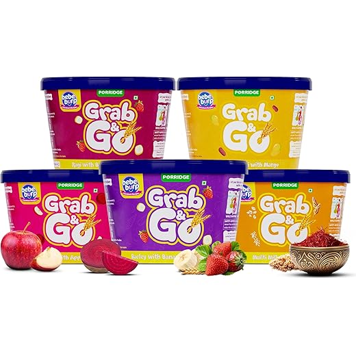BEBE BURP Travel Pack Grab N Go Mix Porridge Combo Natural