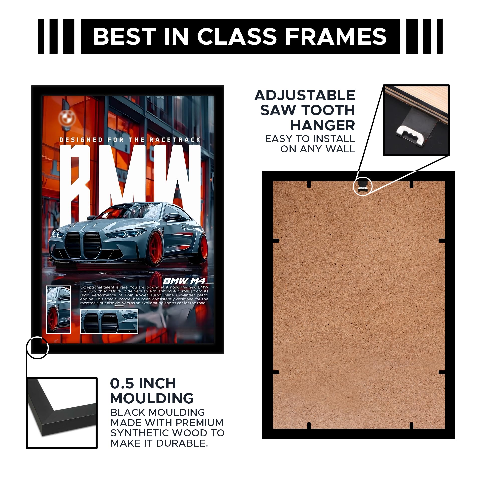 BMW M4 CS Car Poster Frame - Premium Wall Art -4 BMW M4 CS Car Poster Frame - Premium Wall Art -4