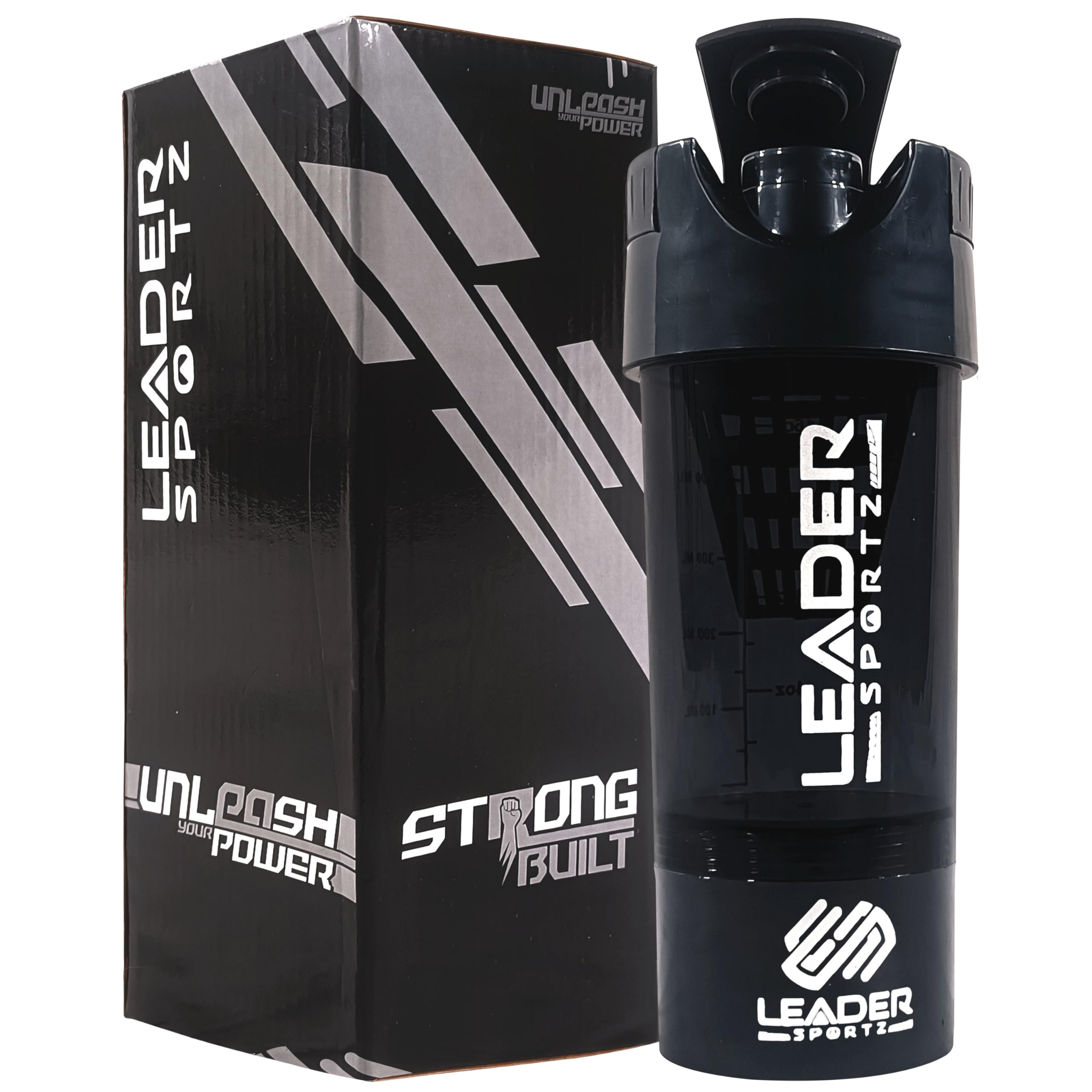 Leader Sportz Gym Shaker Pro Cyclone Bottle 500ml - Leakproof, Sturdy, BPA Free - Ideal for Protein, Preworkout| Advanced Mixing Technology - Extra Compartment for Supplements (B0CVV45K65) Amazon Price History, Amazon Price Tracker