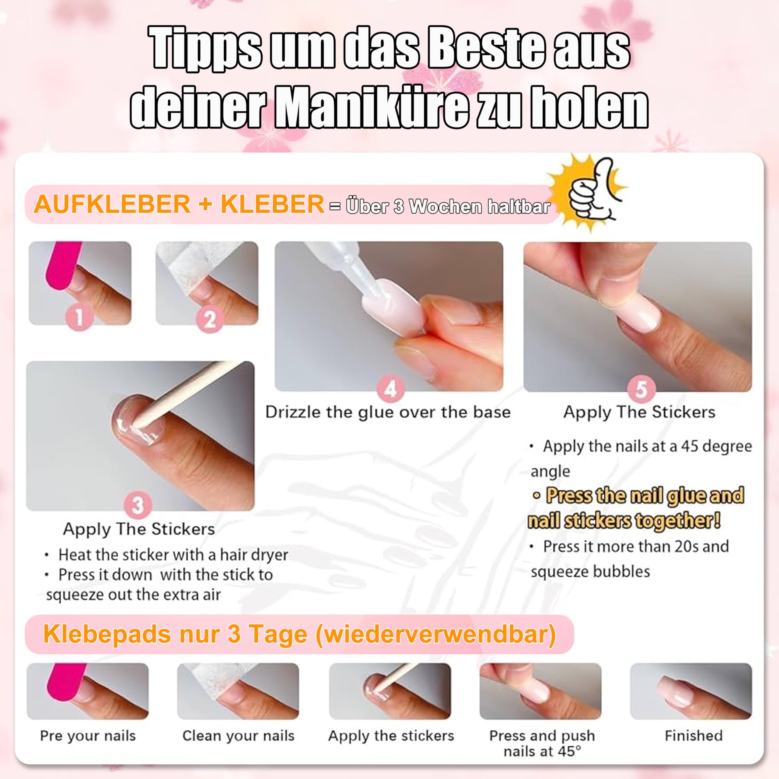 24 sztuki Press on Nails sztucznych paznokci – czerwone, krótkie, kwadratowe paznokcie do naklejenia, sztuczne paznokcie do naklejenia Full Cover, akrylowe paznokcie dla kobiet i dziewcząt, Nail Art