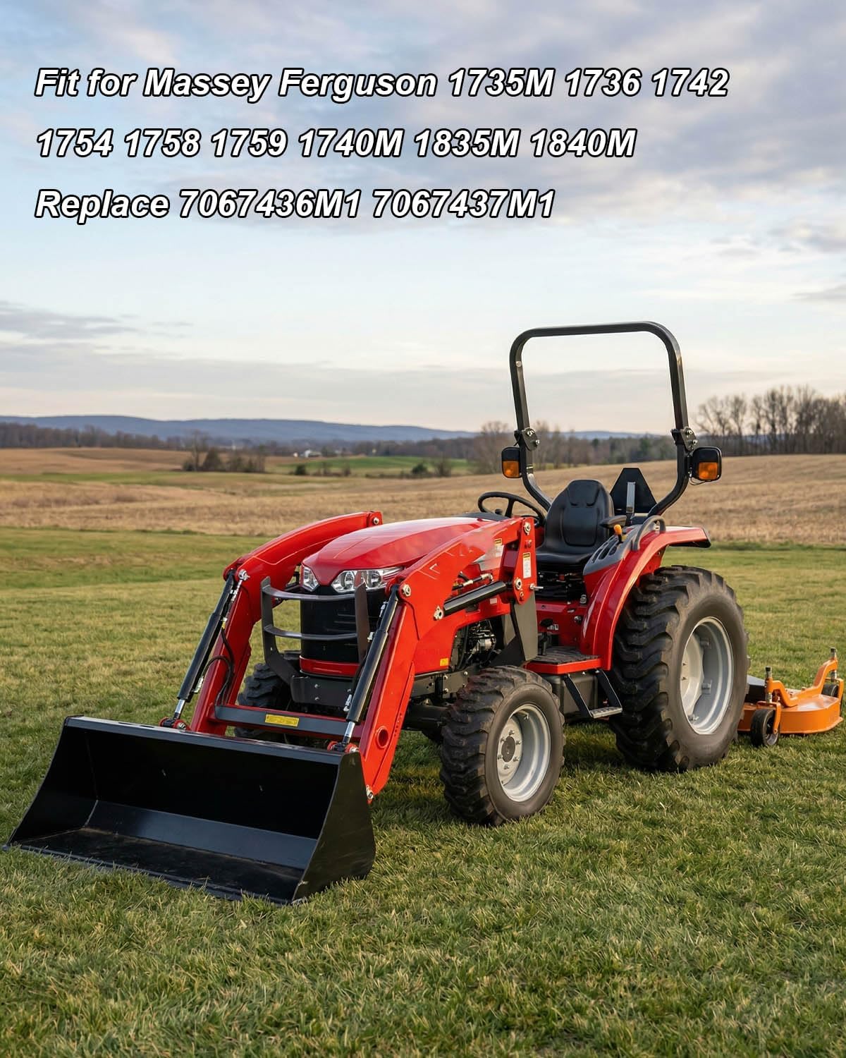 7067437M1 7067436M1 Air Filter Kit Compatible With Massey Ferguson 1735M 1736 1742 1754 1758 1759 1740M 1835M 1840M, Outer and Inner Filters
