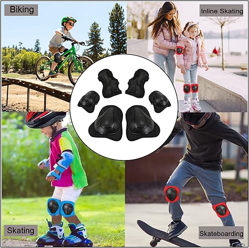 Miniatura 2 de Rodilleras para niños, coderas, protectores 6 en 1, juego de equipo de protección para niños de 3 a 7 años, para niños y niñas, para múltiples