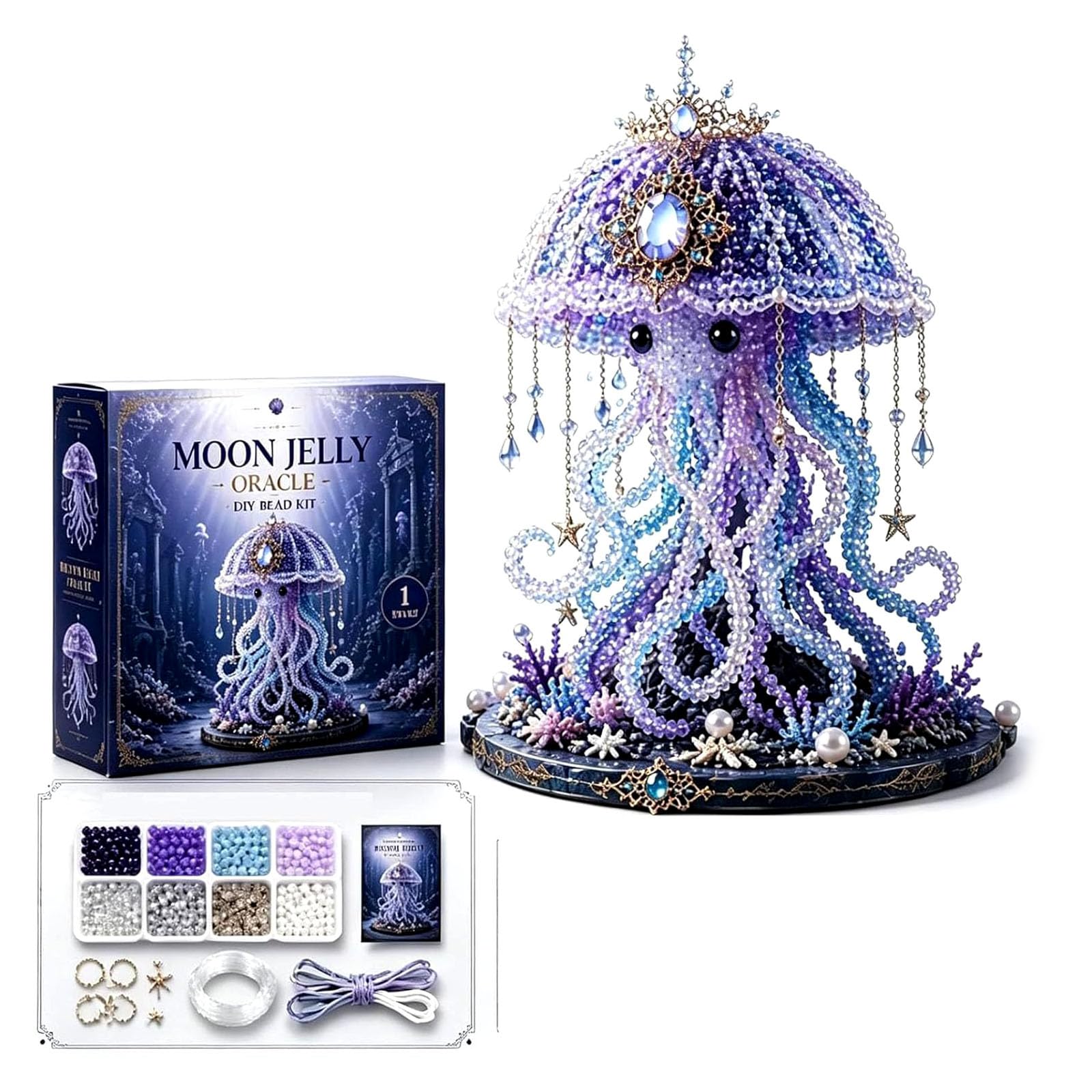Kaeltsyn Pearls Art 3D Beaded Animal Making Set 8 Pattern for Creative Travel Entertainment Decoration Creative Pearls Painting