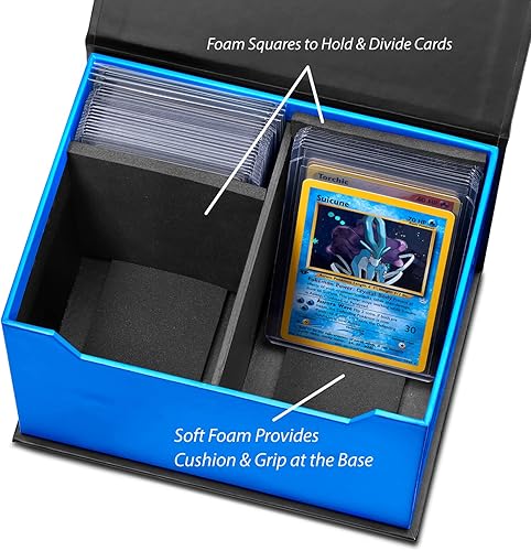 Miniatura 4 de Toploader - Estuche de almacenamiento para tarjetas coleccionables | Caja magnética abatible de 2 filas con soportes divisores ajustables |