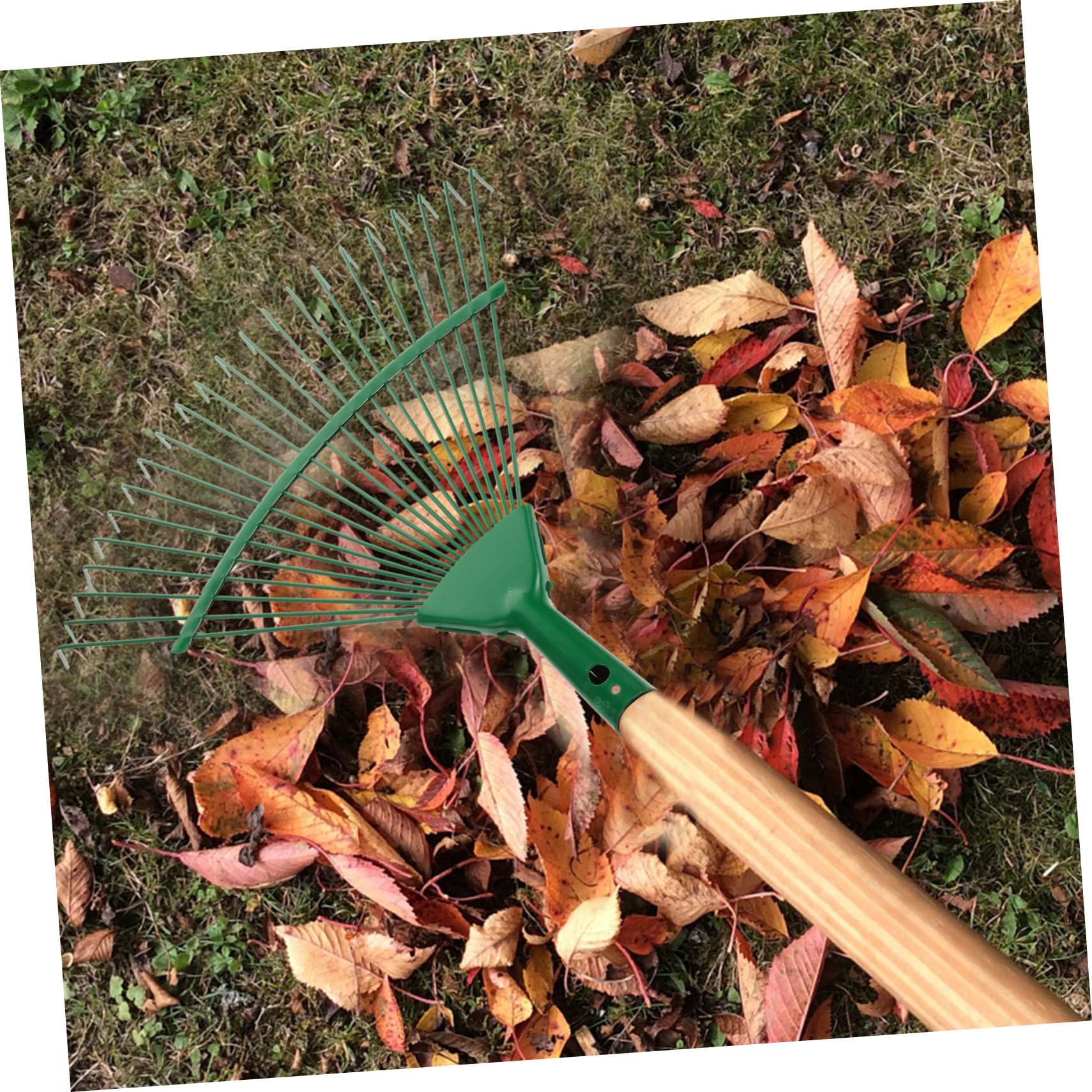 Gartenrechen aus Strapazierfähigem Metall Langlebiger Handrechen mit Stabilem Stiel Vielseitig für Bodenbearbeitung Laub Wurzelrechen Robustes Gartengerät für Zufällige Farbe