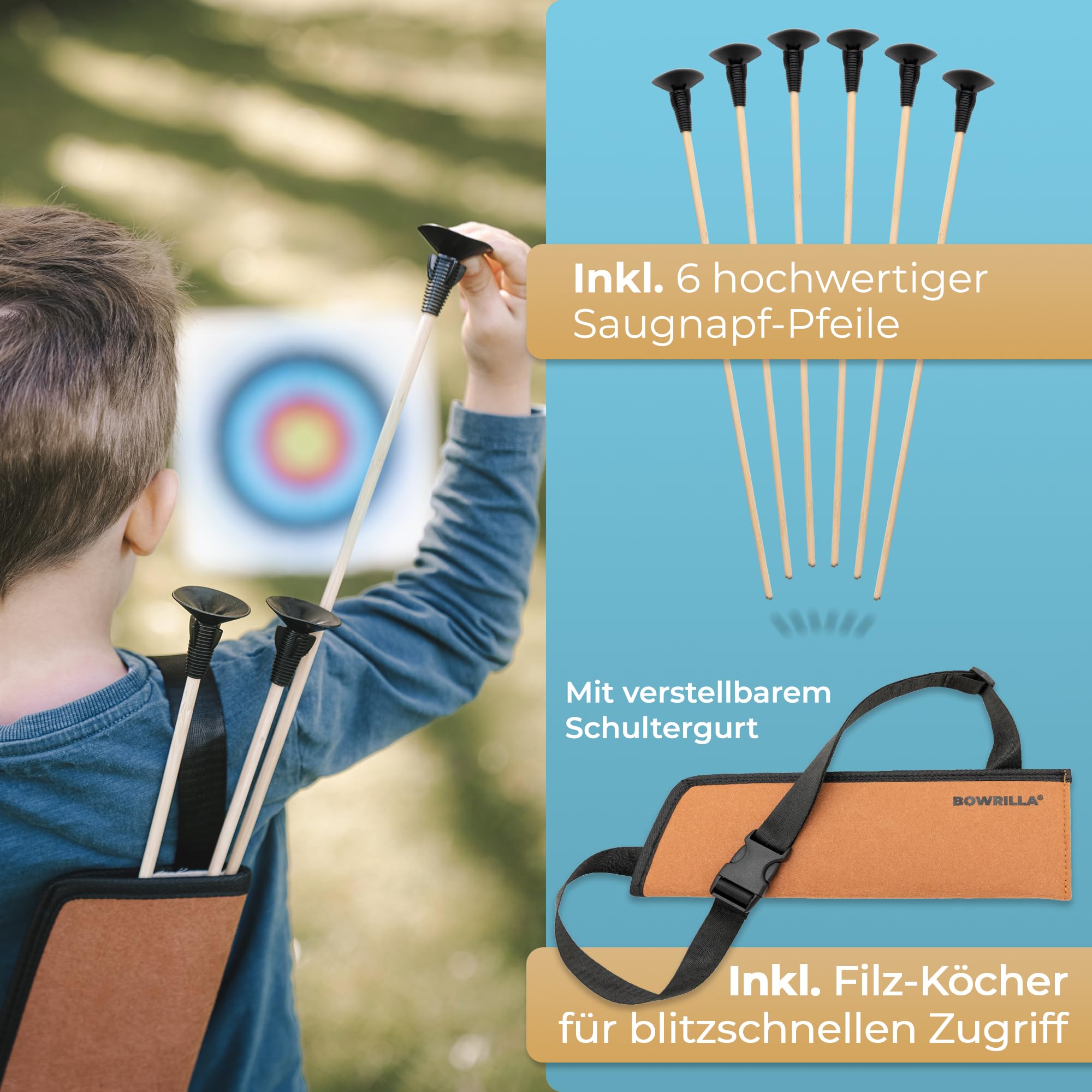 Arc Recourbé 30-40 Lbs - Pour Droitier - Set Arc Et Flèches - Idéal Tir à L'arc Débutant