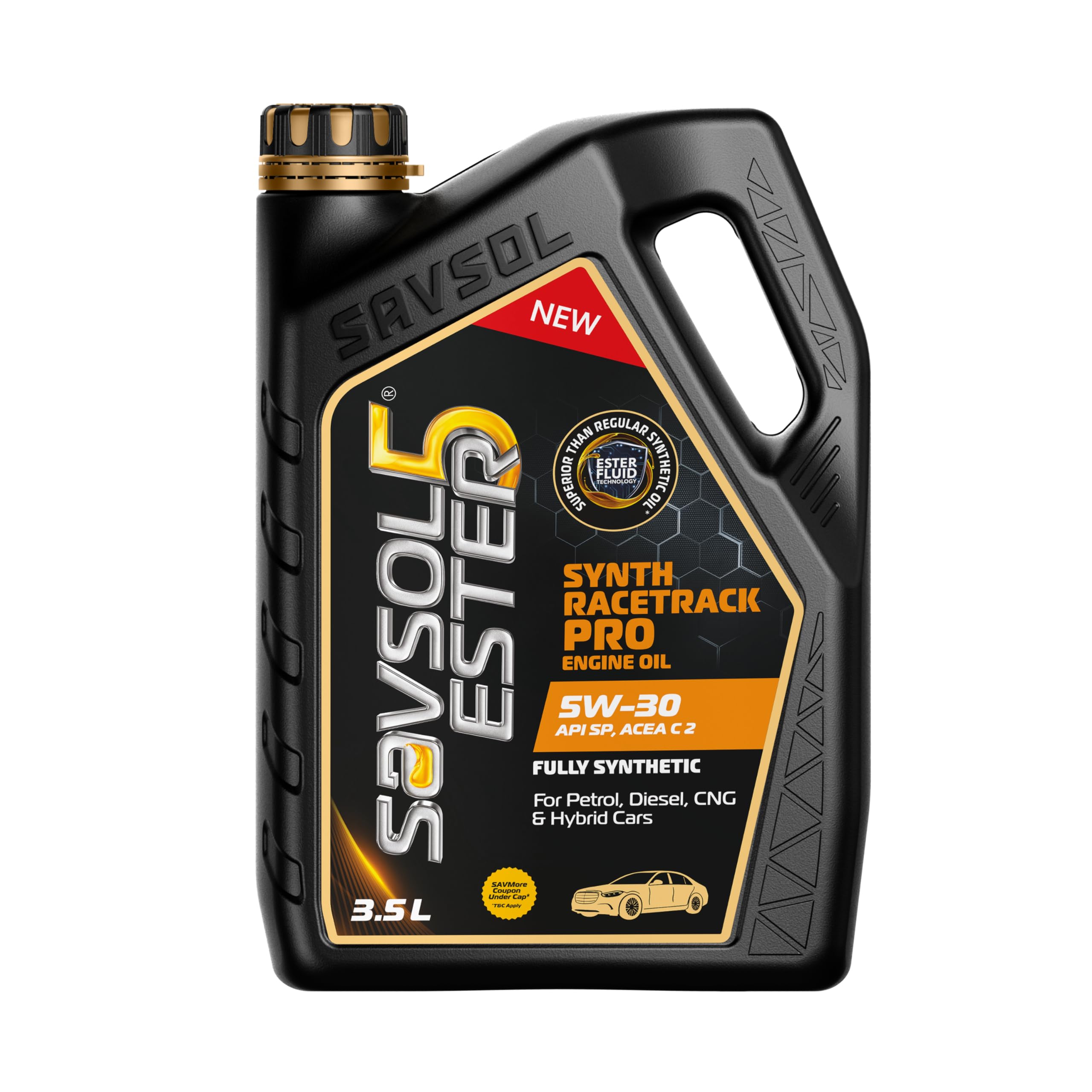 Sponsored Ad - ESTER5 SYNTH RACETRACK PRO 5W-30, Fully Synthetic Engine Oil for Cars (3.5L)