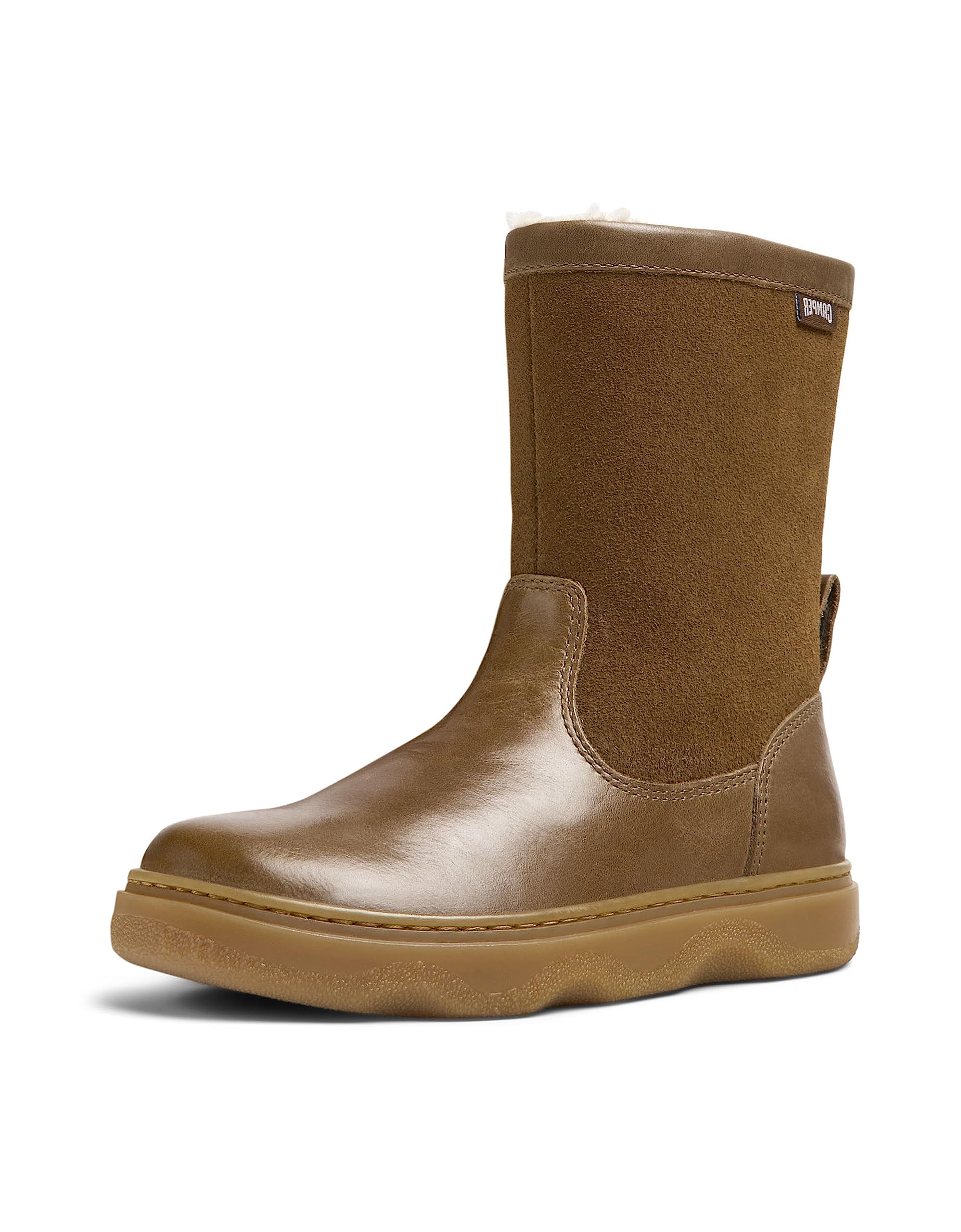Camper Girls' Kiddo K900332Medium Zip/Medium Elastic, Brown 001, 8.5 UK