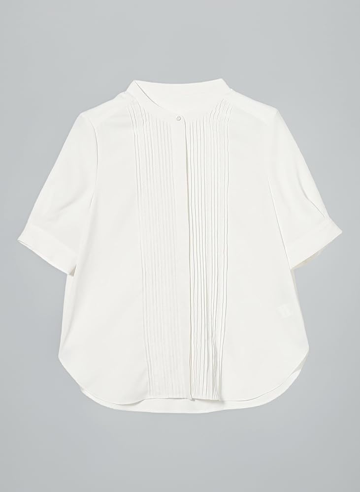 ユナイテッドアローズ　ピンタックショートスリーブブラウス　オフホワイト UNITED ARROWS（ユナイテッドアローズ）の「EMBOS ピンタック