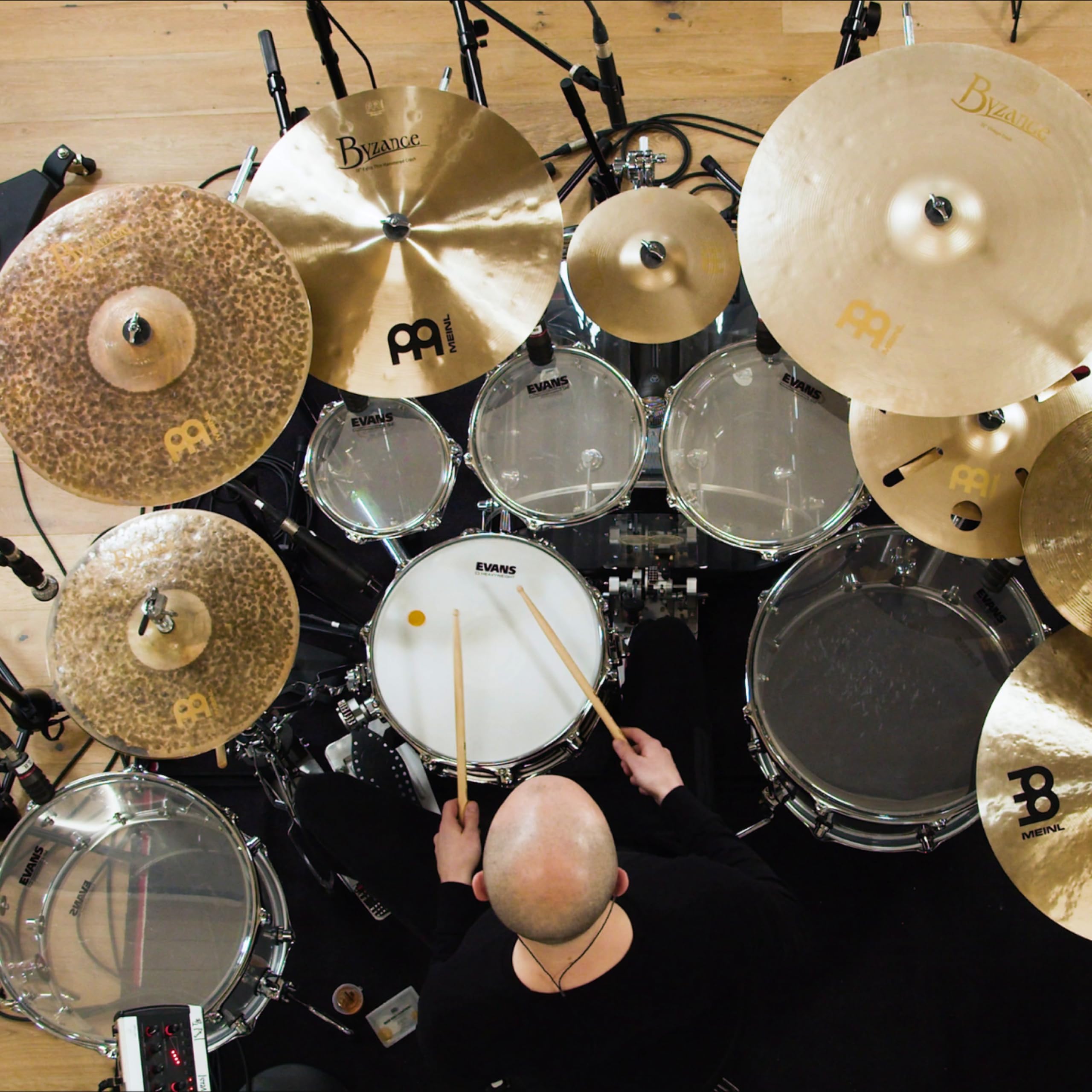 Meinl Cymbals Byzance Extra Dry Cymbales Hihat Medium Thin 16 pouces (40,64cm) pour Batterie - B20 Bronze, Finition Brute et Traditionnelle (B16EDMTH)