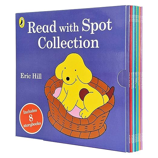 Read with Spot Collection 8 Storybooks Set(Happy Birthday Spot!, Spot and his Grandma, Spot's New Game, Spot's Garden, Spot's Camping Trip, Spot's Tummy Ache, Spot's Show-and-Tell & Time For Bed Spot)