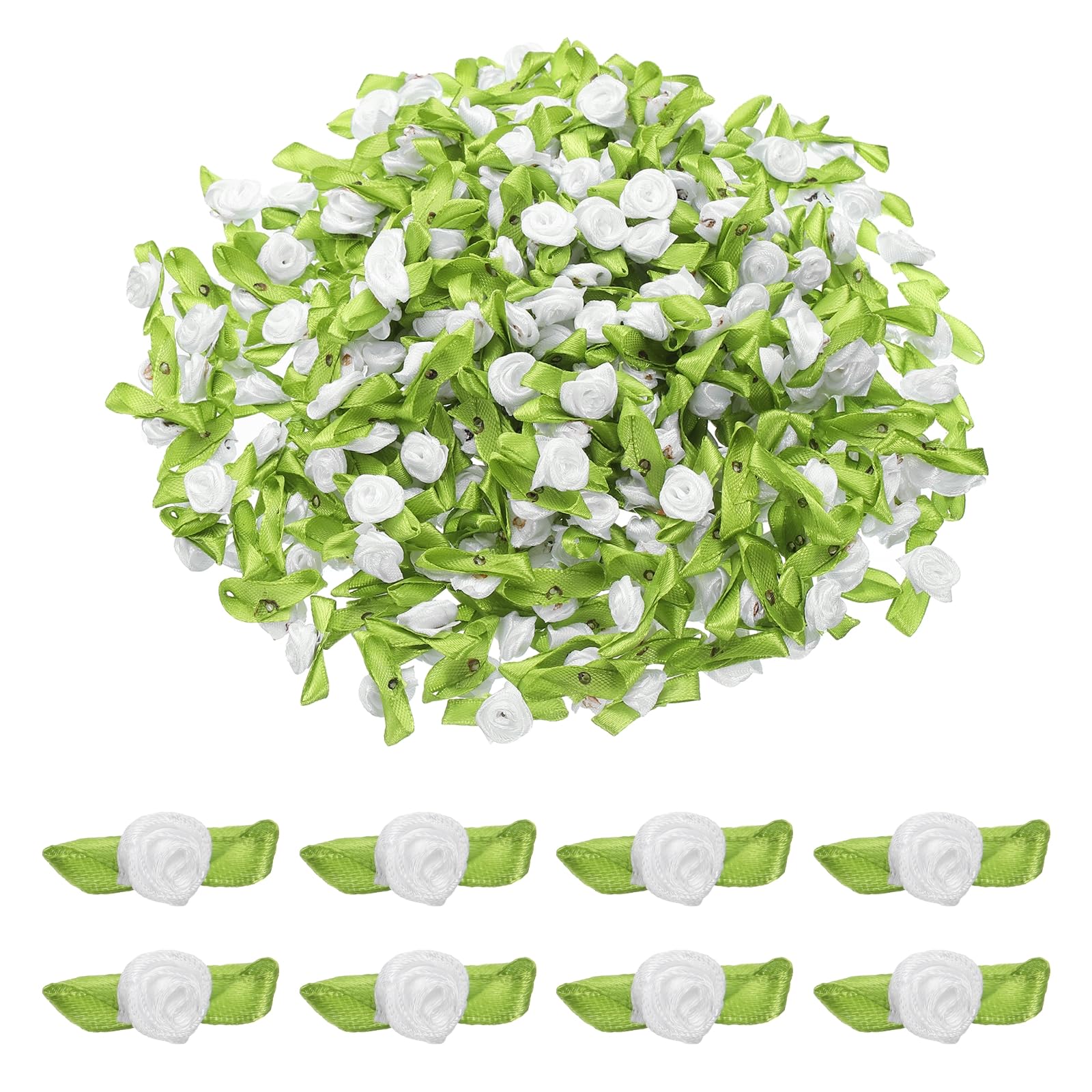 Mini nœuds de roses en ruban uxcell de 15 mm pour décoration et loisirs créatifs x500