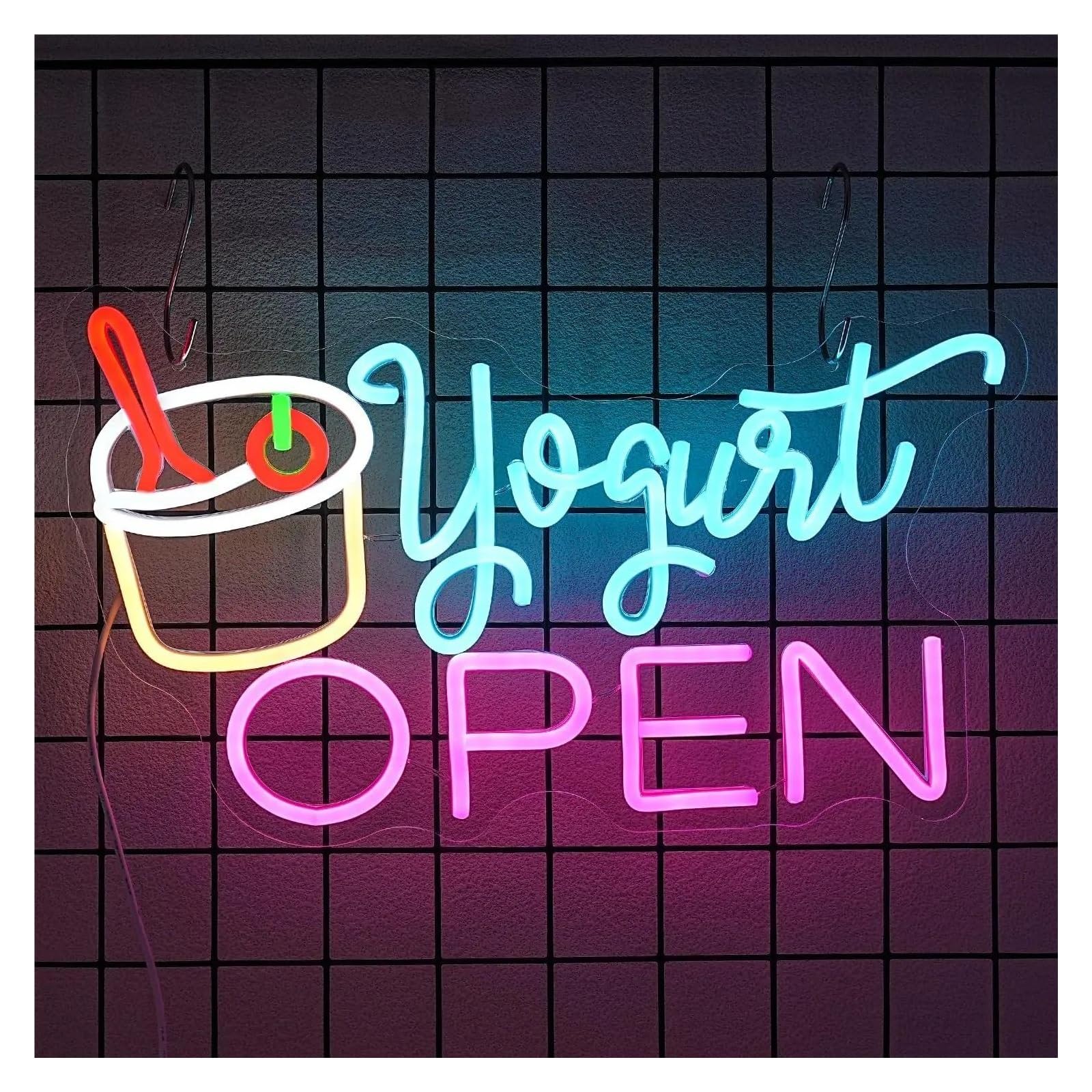 LEMST Signs Lamp Open Neon Signs for Bedroom Restaurant Cafe Food Truck Bar Wall Decoration 25x42cm