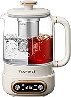 Vista 1 de Topwit Electric Tea Kettle, 11 Temperature Control & 4 Presets Glass Kettle with Removable Infuser, 0.8L Electric Kettle for Coffee, Formula, Tea