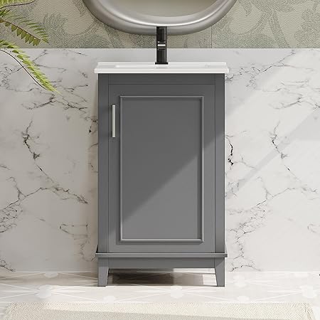 Amazon.com: Bellemave 20" Bathroom Vanity with Ceramic Sink Modern ...